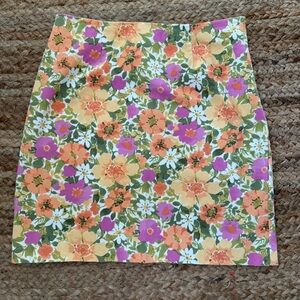 Jaclyn Smith Floral Skirt - Yellow, Orange, Pink, Green